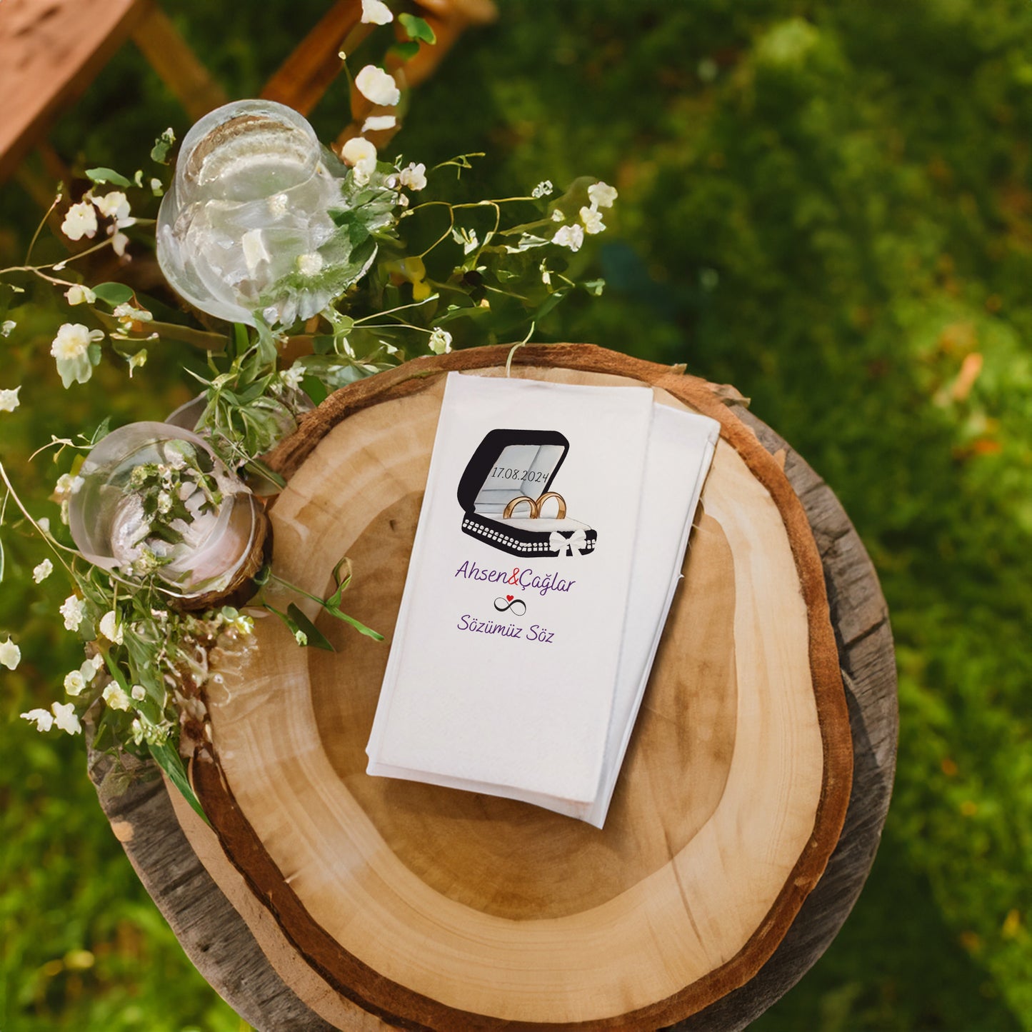Yüzük Kutulu Özel Gün Peçetesi