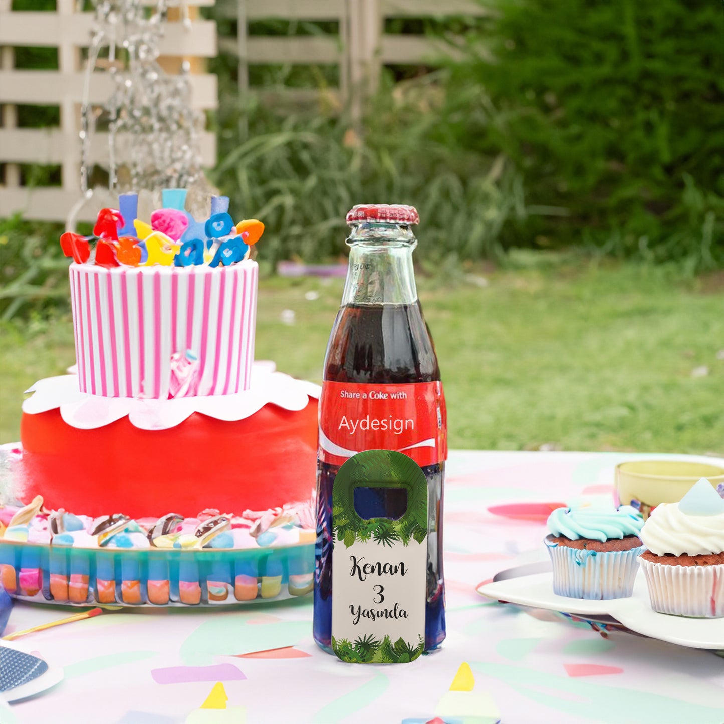 Yeşil Çimen Temalı Plastik Açacak Magnet | Doğumgünü, Babyshower, Diş Buğdayı ve Sünnet Organizasyonlarınızın Unutulmaz Hatırası!