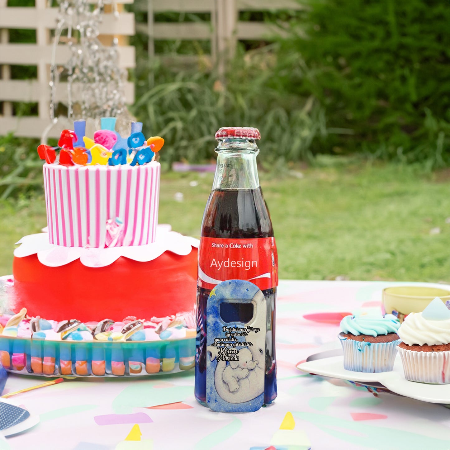 Fil ve Yavrusu Temalı Plastik Açacak Magnet | Doğumgünü, Babyshower, Diş Buğdayı ve Sünnet Organizasyonlarınızın Unutulmaz Hatırası!