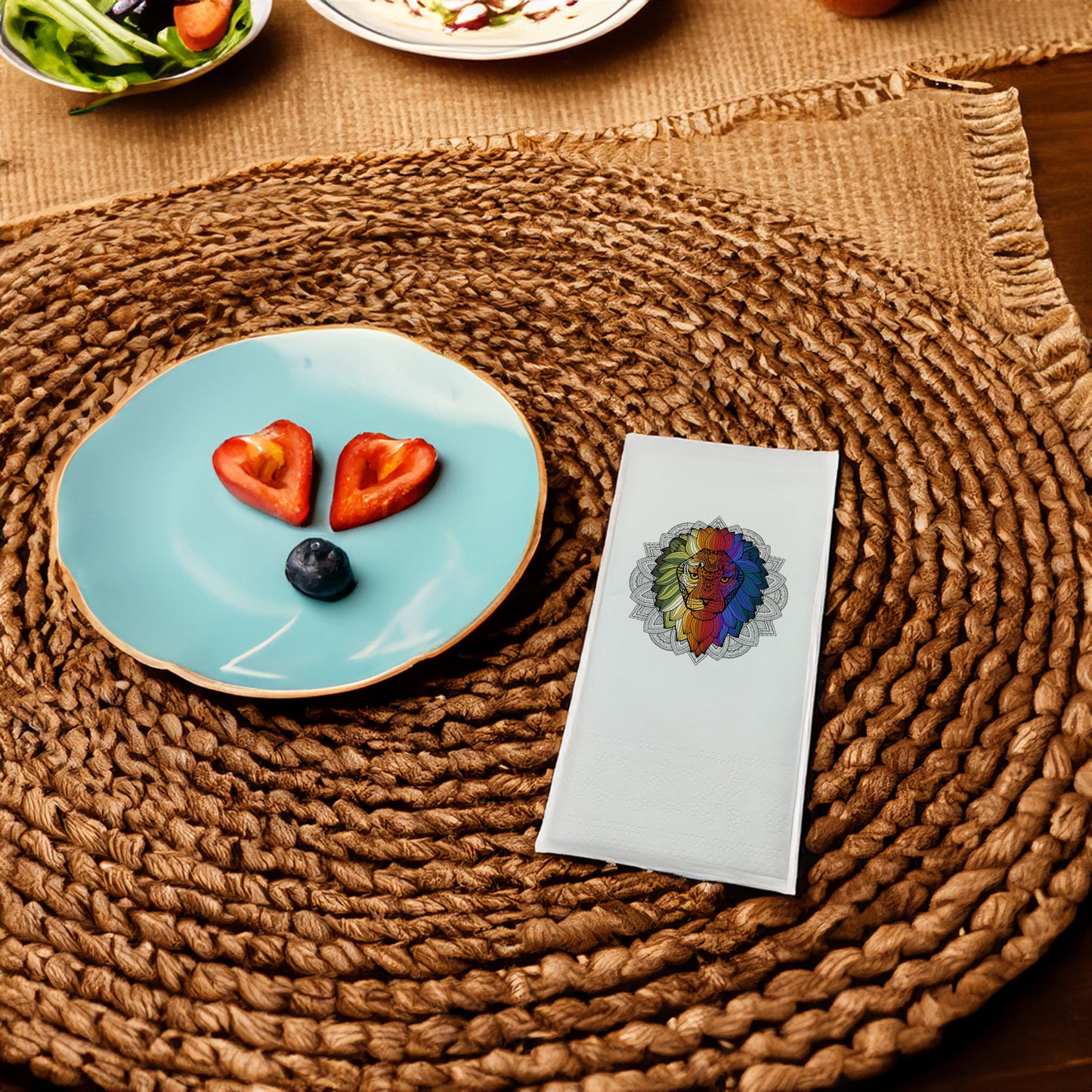 "Aslan Mandala" Baskılı Peçeteler - AyDesign.com.tr