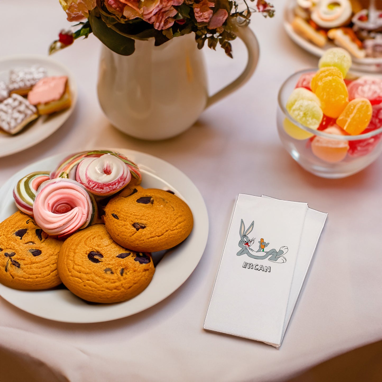 Bugs Bunny Baskılı Peçeteler - AyDesign.com