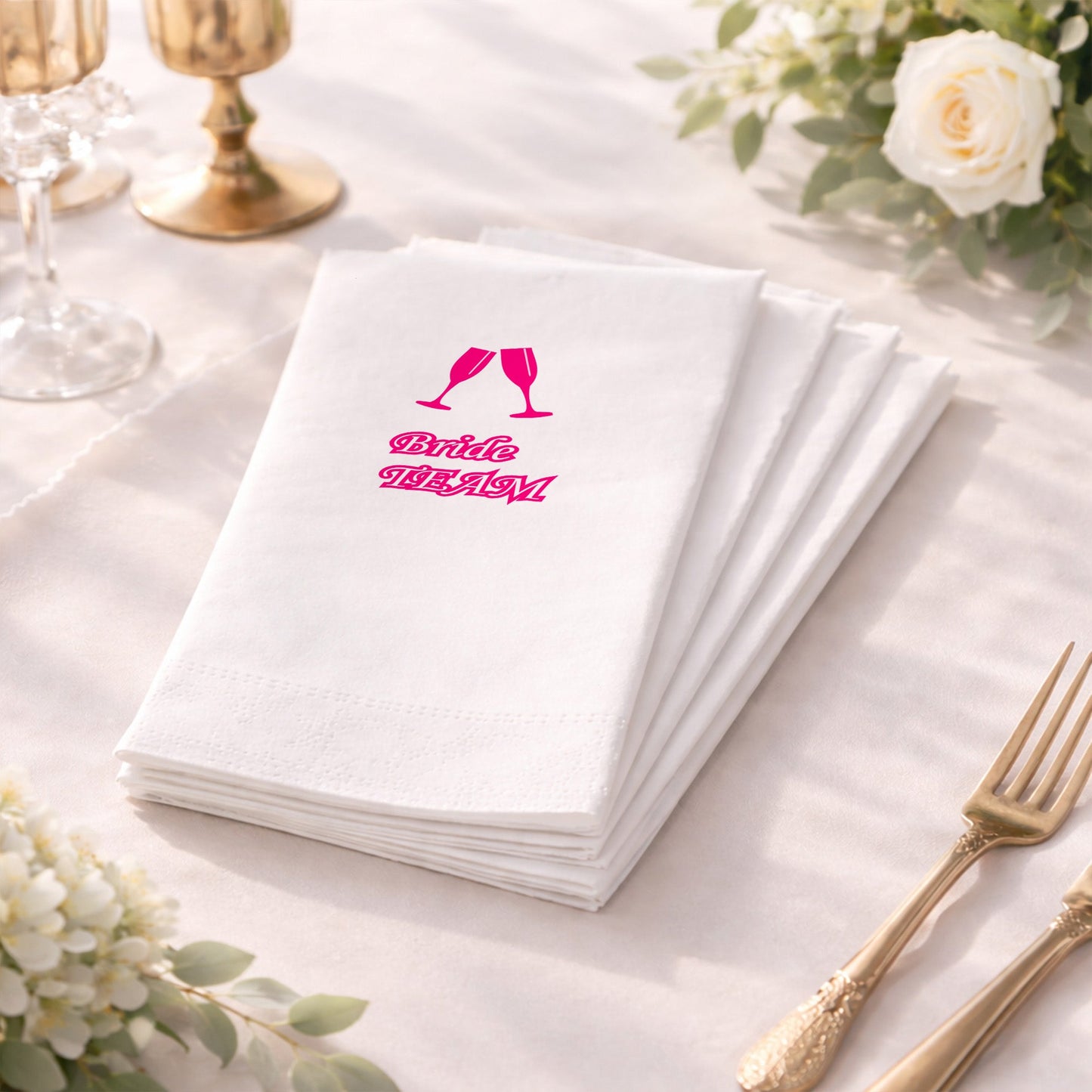 Bride Team Temalı Kişiye Özel Bekarlığa Veda ve Kına Peçetesi