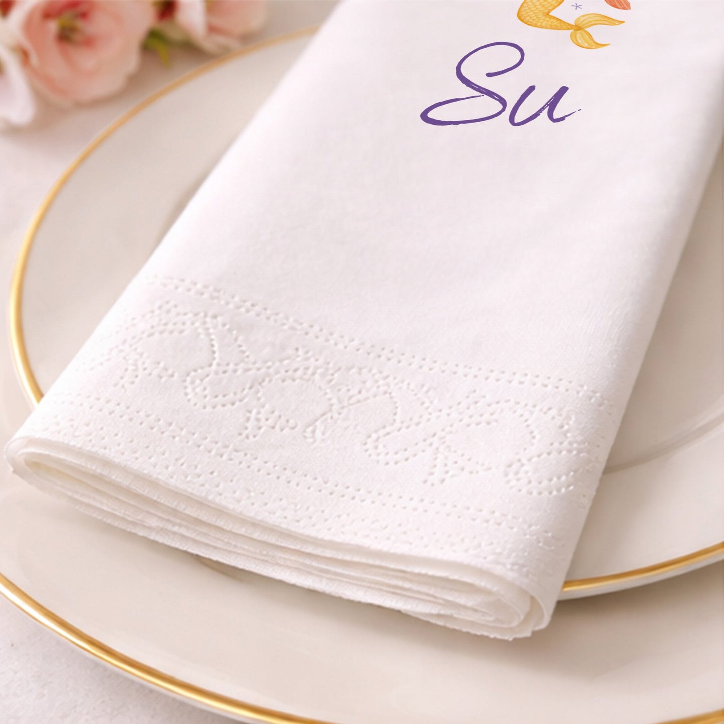 Taçlı Erkek Bebek Temalı 1 Yaş Doğum Günü Peçetesi