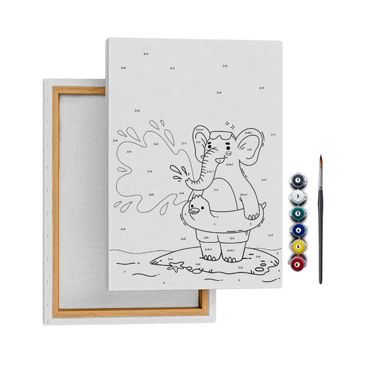 Yüzen Fil - 25x35cm - Boyama Tablo