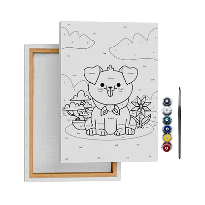 Mutlu Köpek - 25x35cm - Boyama Tablo
