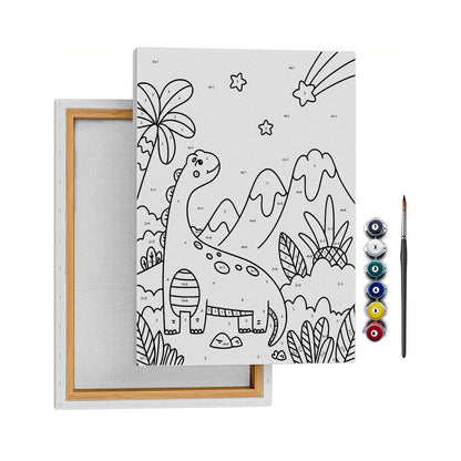 Gökyüzünü İzleyen Dino - 35x50cm - Boyama Tablo
