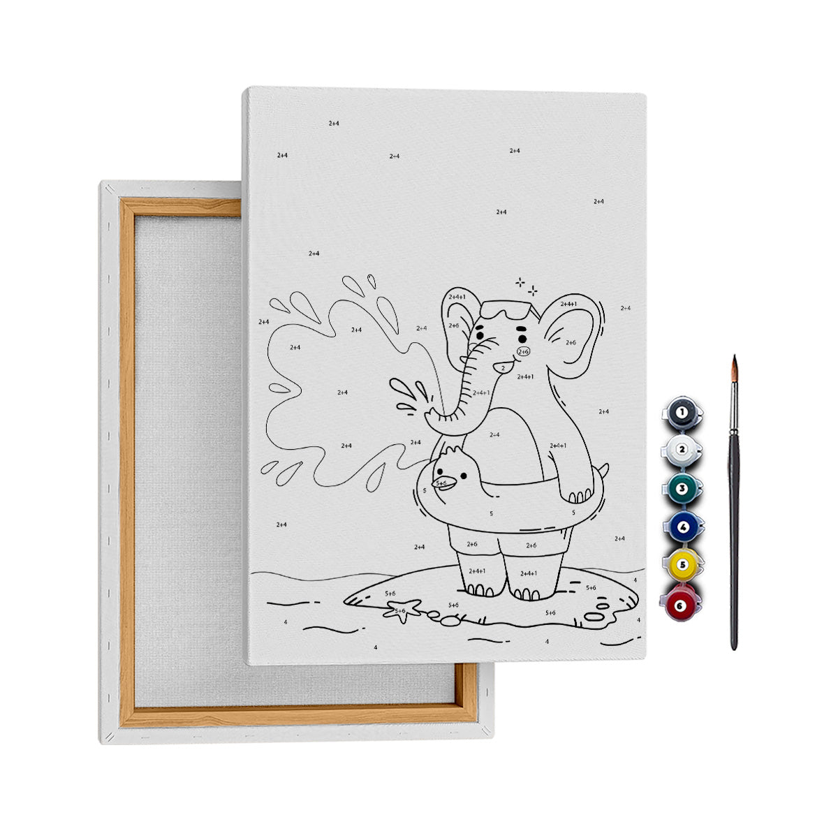 Yüzen Fil - 35x50cm - Boyama Tablo