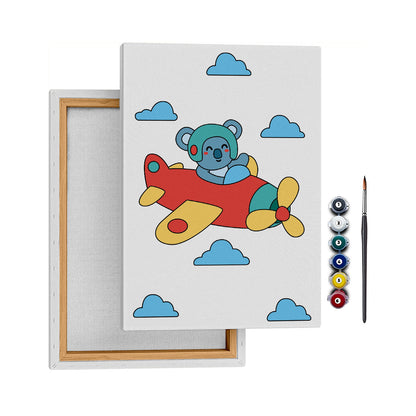 Pilot Ayıcık - 35x50cm - Boyama Tablo