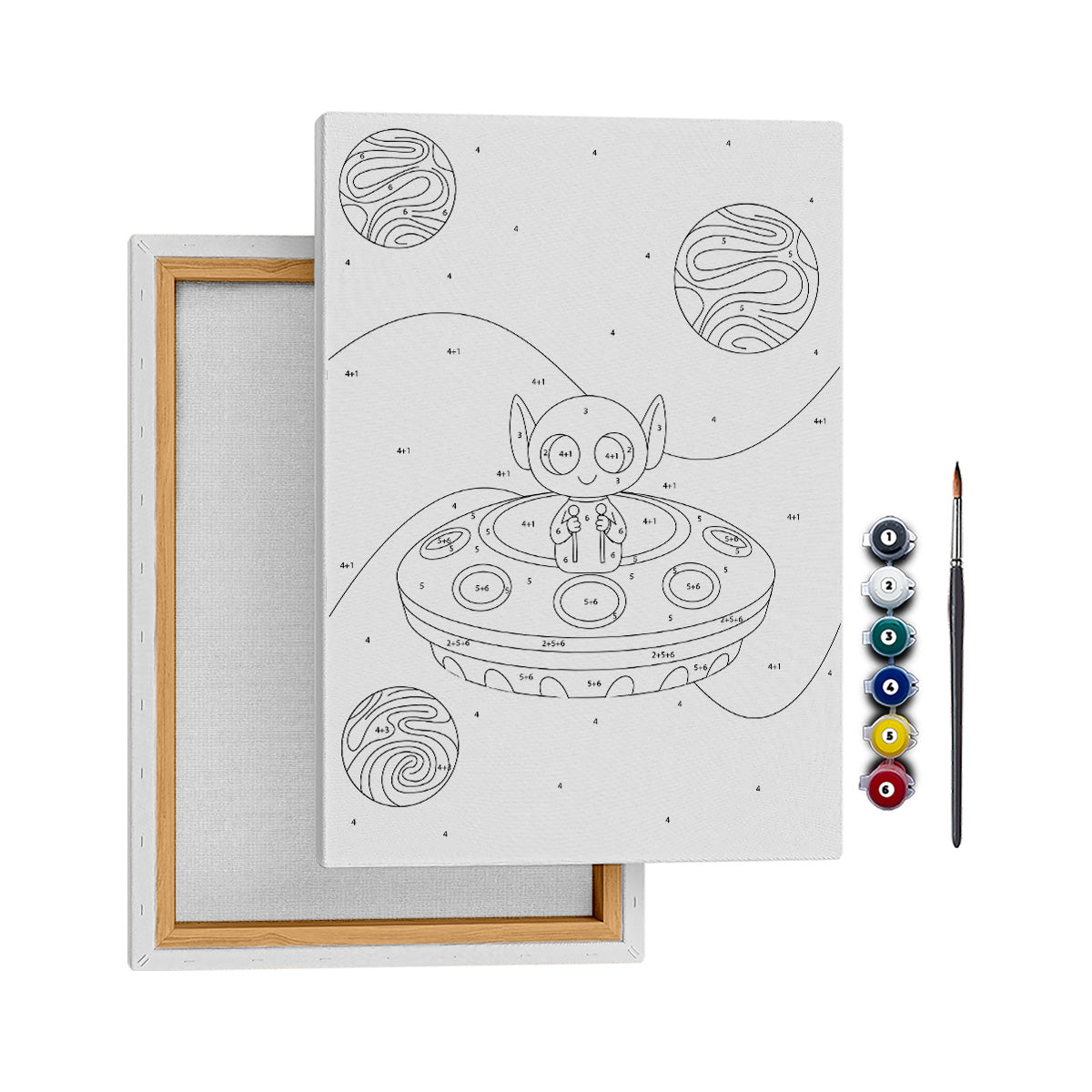 Sevimli UFO - 35x50cm - Boyama Tablo