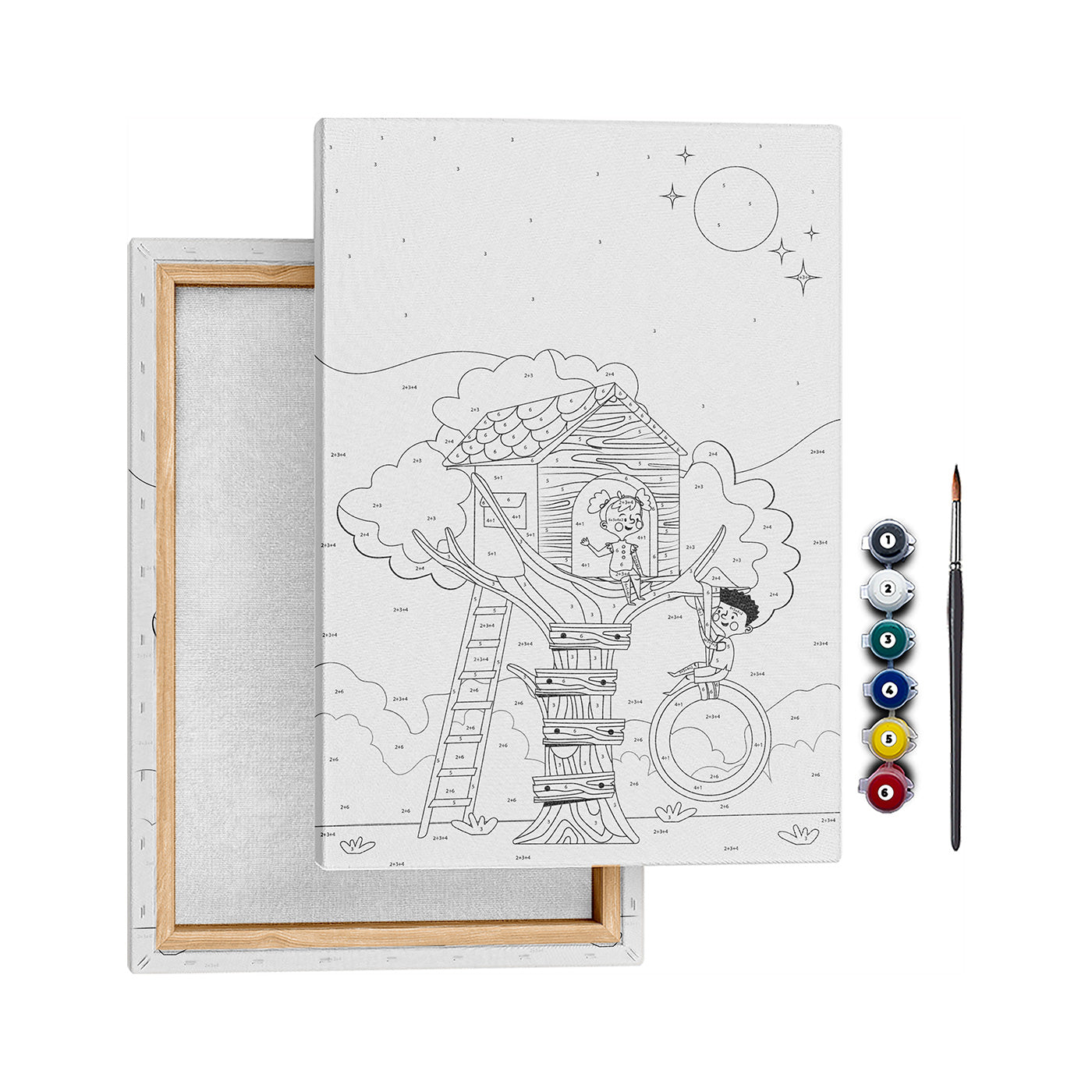 Ağaç Ev - 25x35cm - Boyama Tablo
