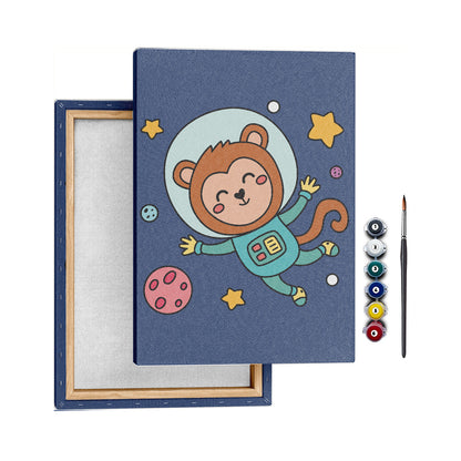 Astro Maymun - 25x35cm - Boyama Tablo