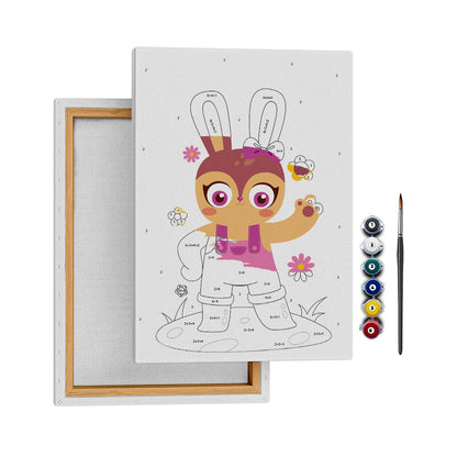 Çiftçi Tavşan - 25x35cm - Boyama Tablo