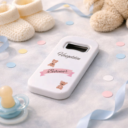 Hoşgeldin Bebek İsimli Magnet Açacak | Ayıcık Temalı Hediyelik