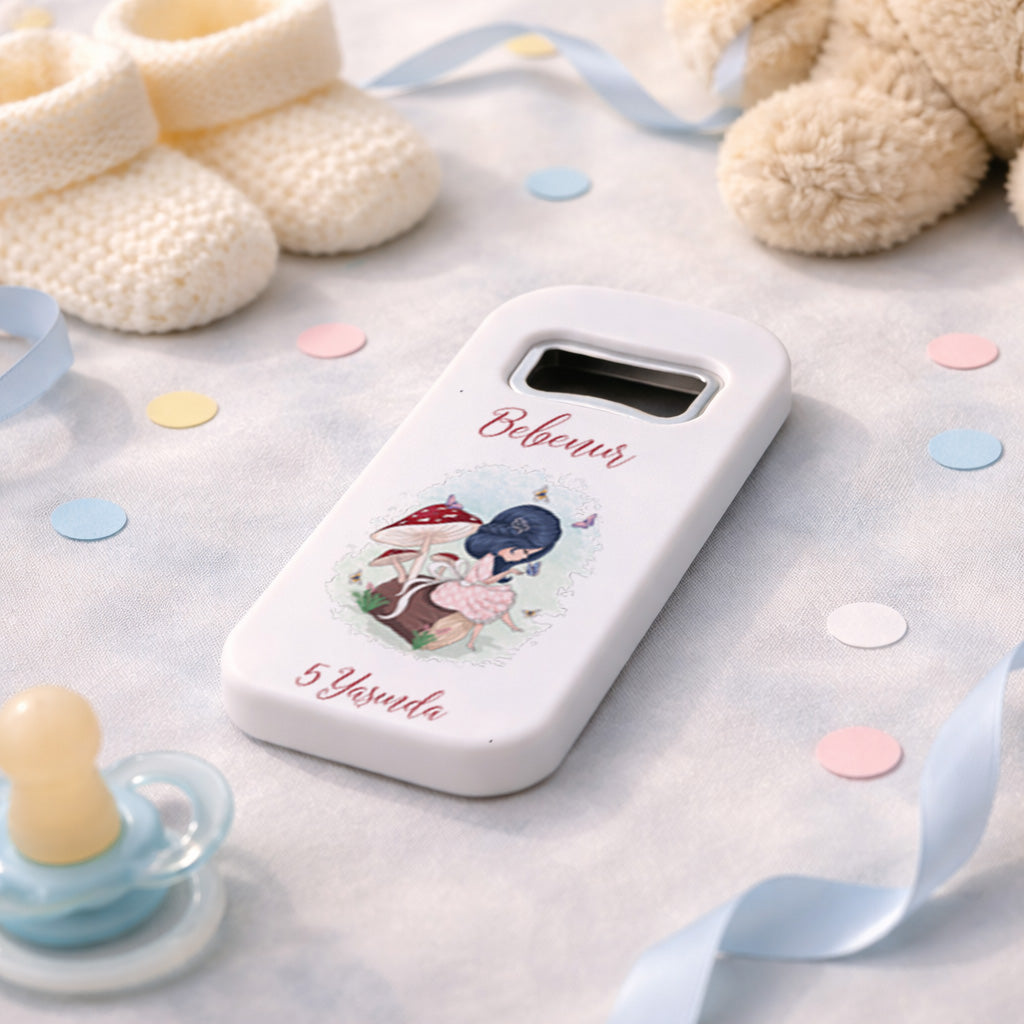 Kişiye Özel Peri Masalı Temalı Bebek Açacak Magnet | Kız Çocuk Doğum Günü Hediyelik