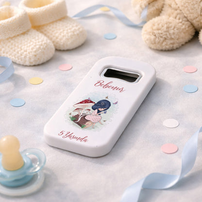 Kişiye Özel Peri Masalı Temalı Bebek Açacak Magnet | Kız Çocuk Doğum Günü Hediyelik