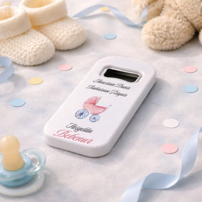 Kişiye Özel Yazılı Bebek Açacak Magnet | Anlamlı Kız Bebek Hediyelik