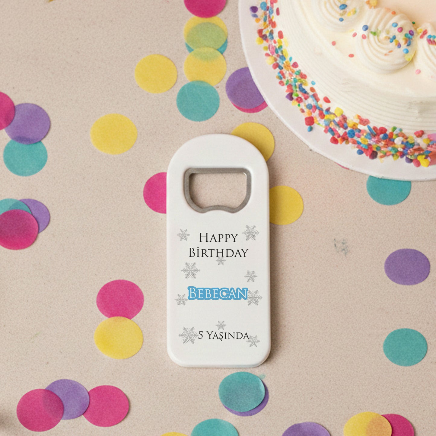 Kişiye Özel Happy Birthday Açacak Magnet | İsimli Doğum Günü Hediyelik