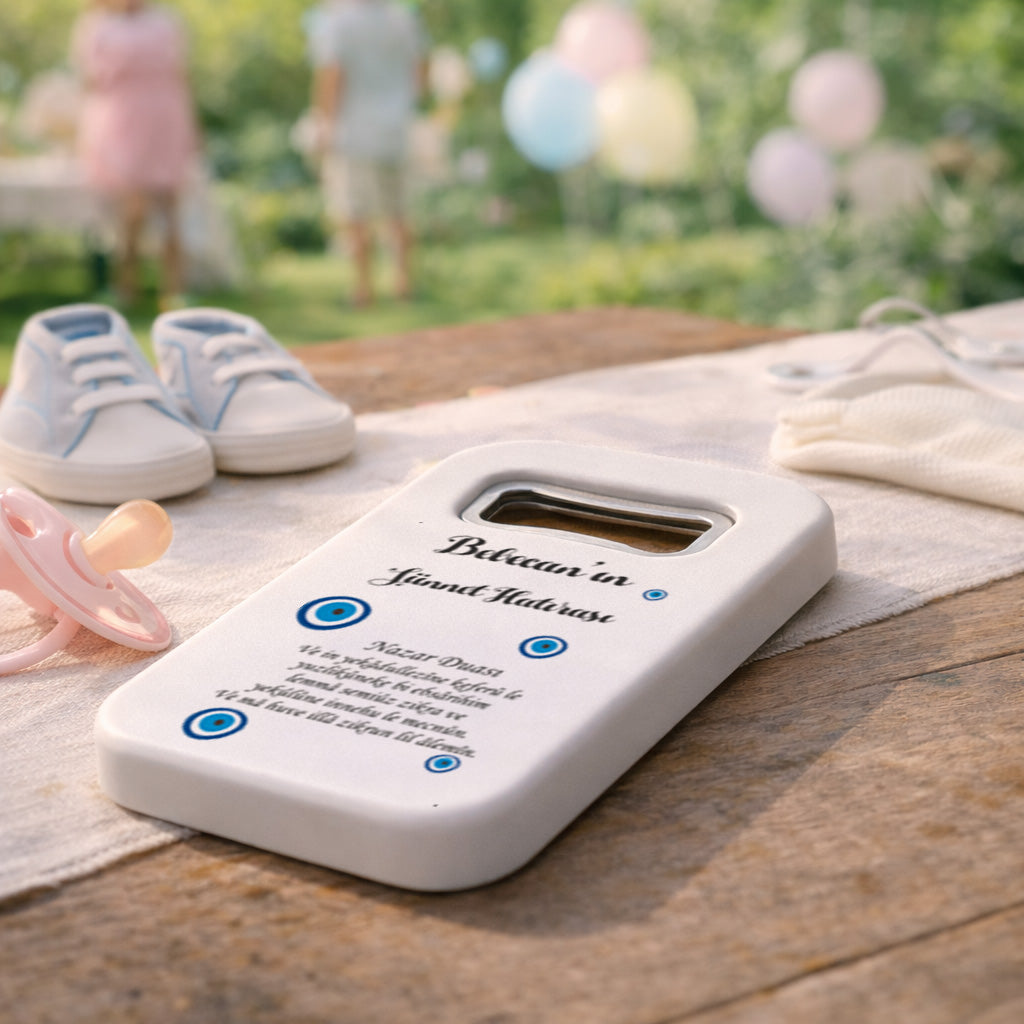 Kişiye Özel Nazar Boncuklu Sünnet Açacak Magnet | Sade Sünnet Mevlidi Hediyelik