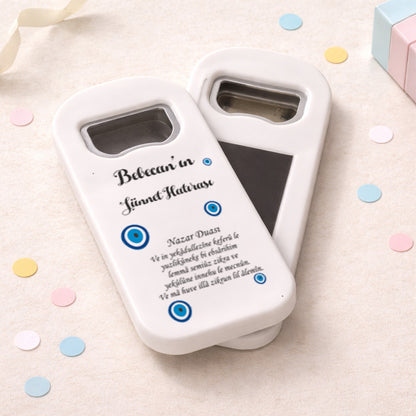 Kişiye Özel Nazar Boncuklu Sünnet Açacak Magnet | Sade Sünnet Mevlidi Hediyelik