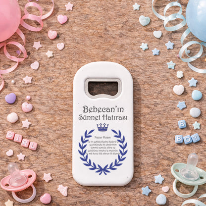 Kişiye Özel Lüks Sünnet Açacak Magnet | Taçlı Sünnet Mevlidi Hediyelik