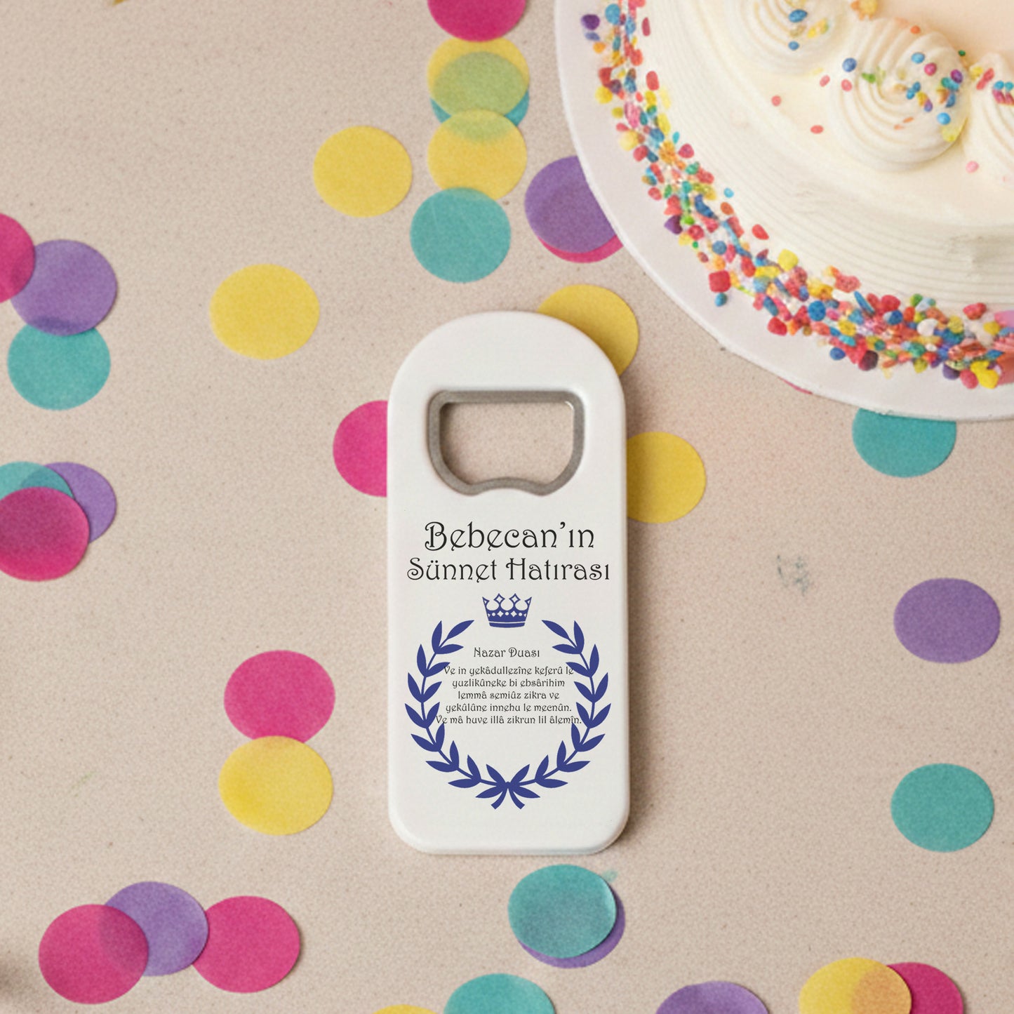 Kişiye Özel Lüks Sünnet Açacak Magnet | Taçlı Sünnet Mevlidi Hediyelik