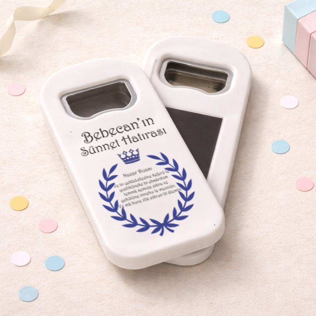 Kişiye Özel Lüks Sünnet Açacak Magnet | Taçlı Sünnet Mevlidi Hediyelik