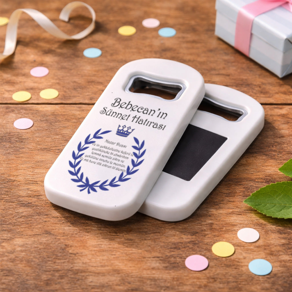 Kişiye Özel Lüks Sünnet Açacak Magnet | Taçlı Sünnet Mevlidi Hediyelik