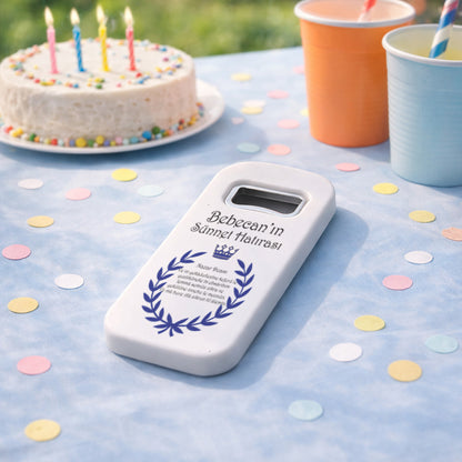 Kişiye Özel Lüks Sünnet Açacak Magnet | Taçlı Sünnet Mevlidi Hediyelik