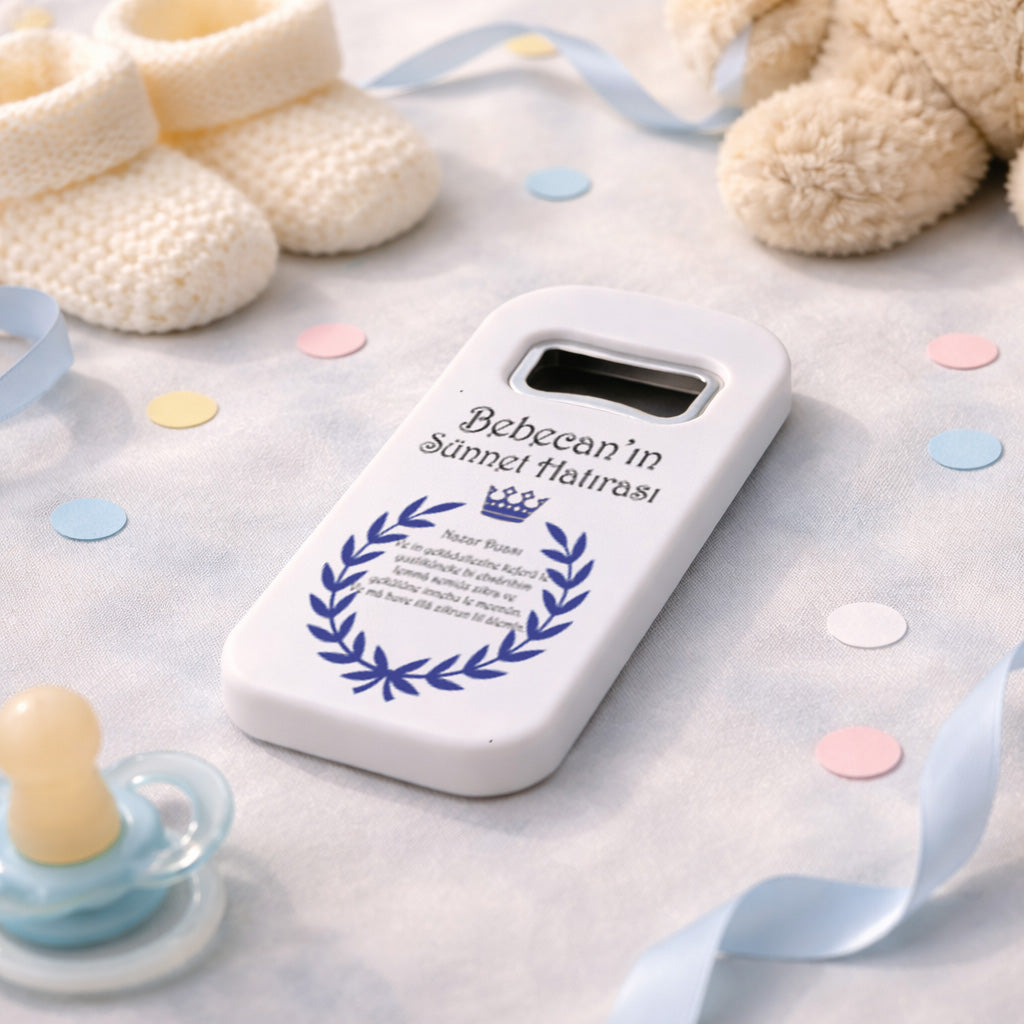 Kişiye Özel Lüks Sünnet Açacak Magnet | Taçlı Sünnet Mevlidi Hediyelik