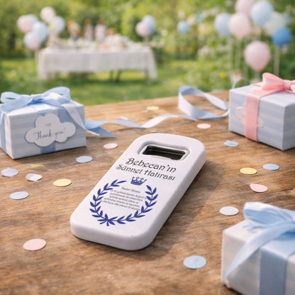 Kişiye Özel Lüks Sünnet Açacak Magnet | Taçlı Sünnet Mevlidi Hediyelik