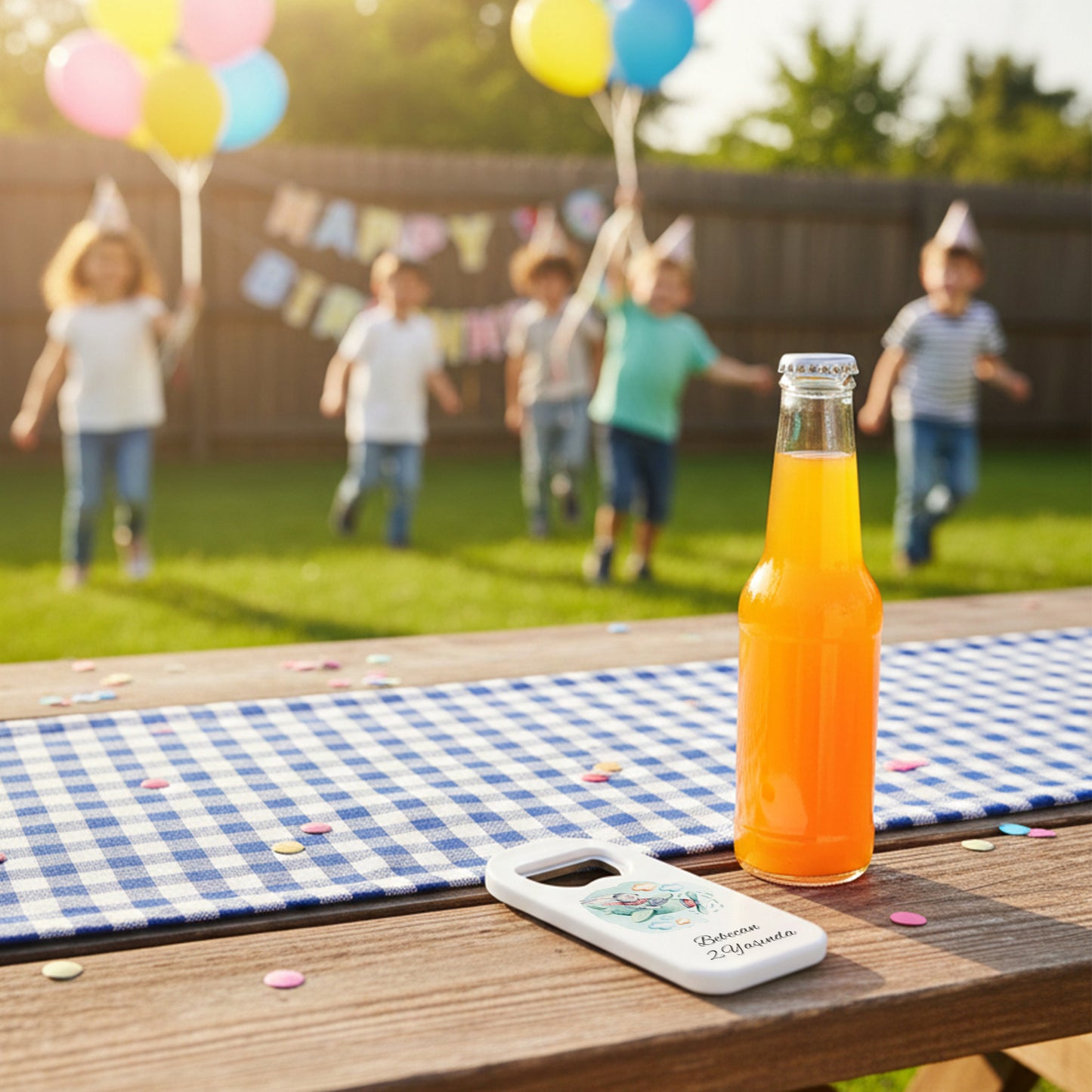 Kişiye Özel Tavşan Uçak Temalı Açacak Magnet | İsimli Çocuk Doğum Günü Hediyelik