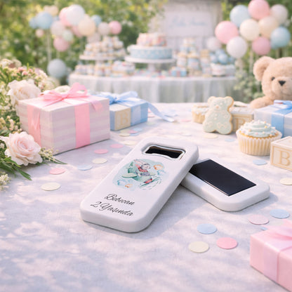 Kişiye Özel Tavşan Uçak Temalı Açacak Magnet | İsimli Çocuk Doğum Günü Hediyelik