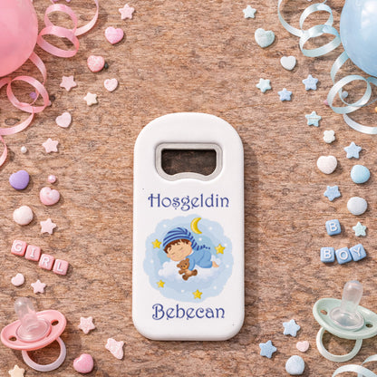 Uyuyan Bebek Temalı Açacak Magnet – Kişiye Özel İsimli Hoşgeldin Bebek Hediyelik