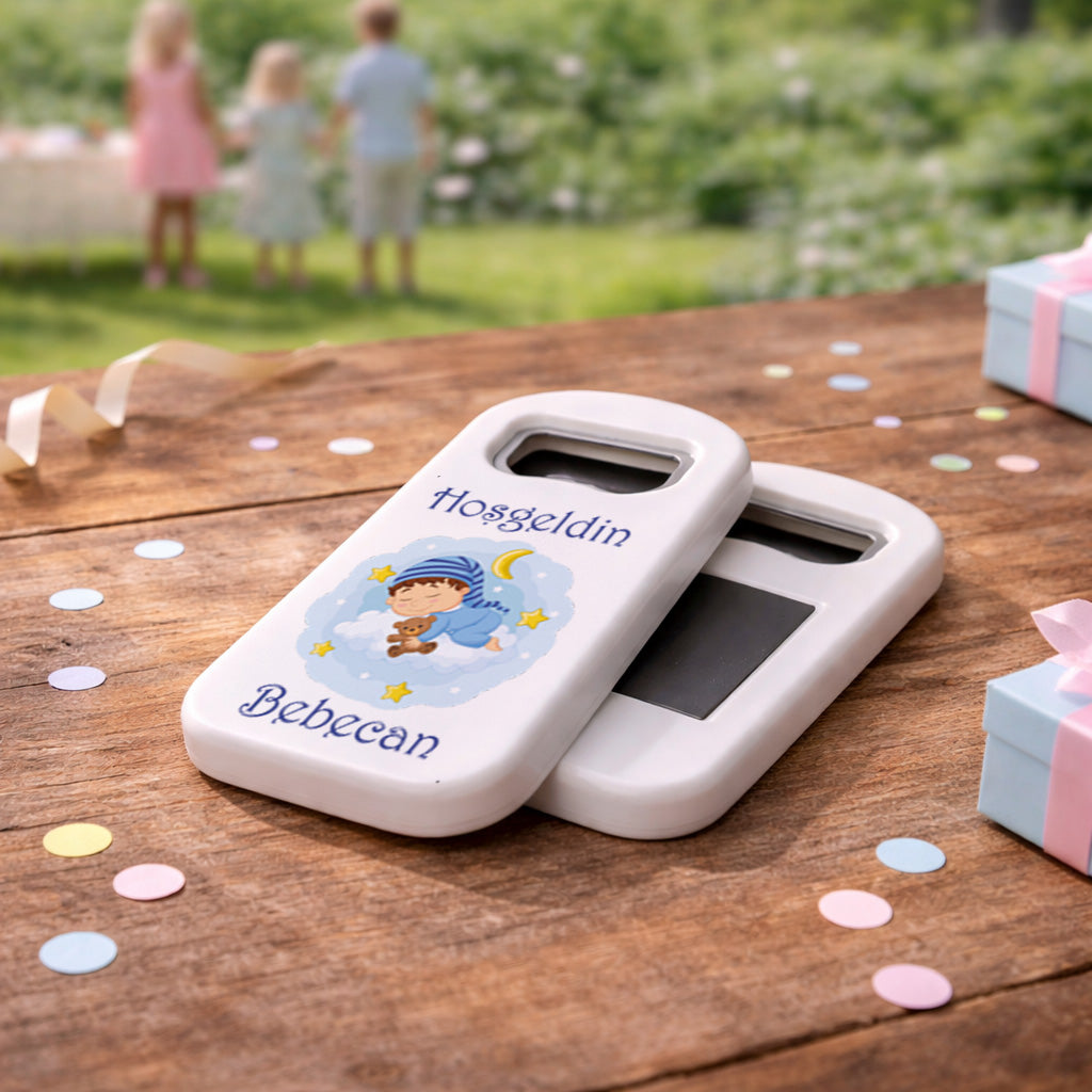 Uyuyan Bebek Temalı Açacak Magnet – Kişiye Özel İsimli Hoşgeldin Bebek Hediyelik