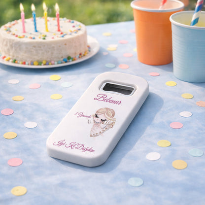 Peri Temalı Açacak Magnet – Kişiye Özel İsimli Kız Çocuk Doğum Günü Hediyelik