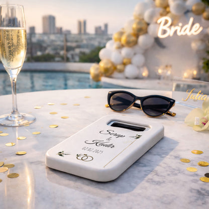 Altın Yüzük Detaylı Düğün Magnet Açacak | İsimli Kişiye Özel Tasarım