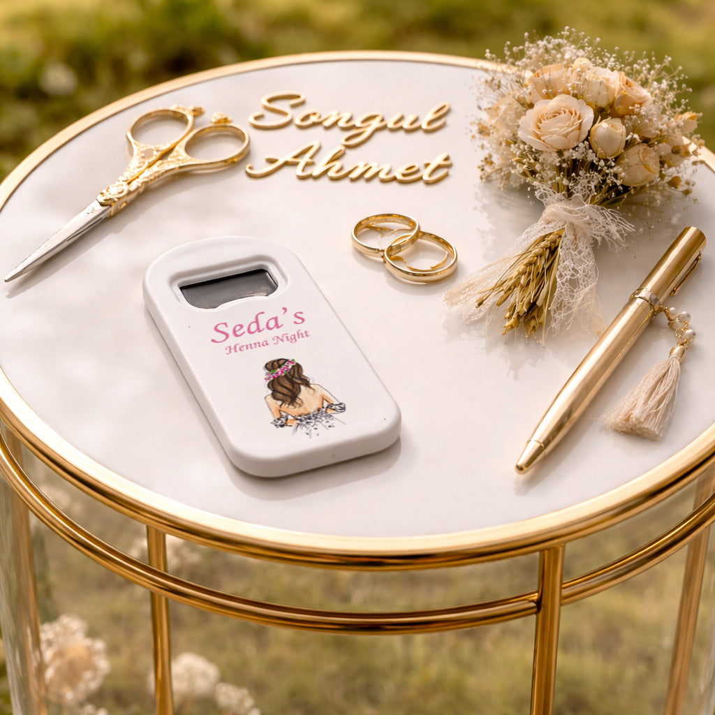 Kına Gecesi Magnet Açacak | Bride Tasarımlı Kişiye Özel Hediyelik