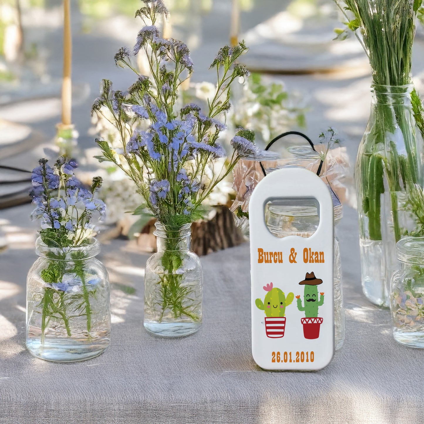 Kaktüs Çift Tasarımlı – Kişiye Özel Plastik Açacak Magnet