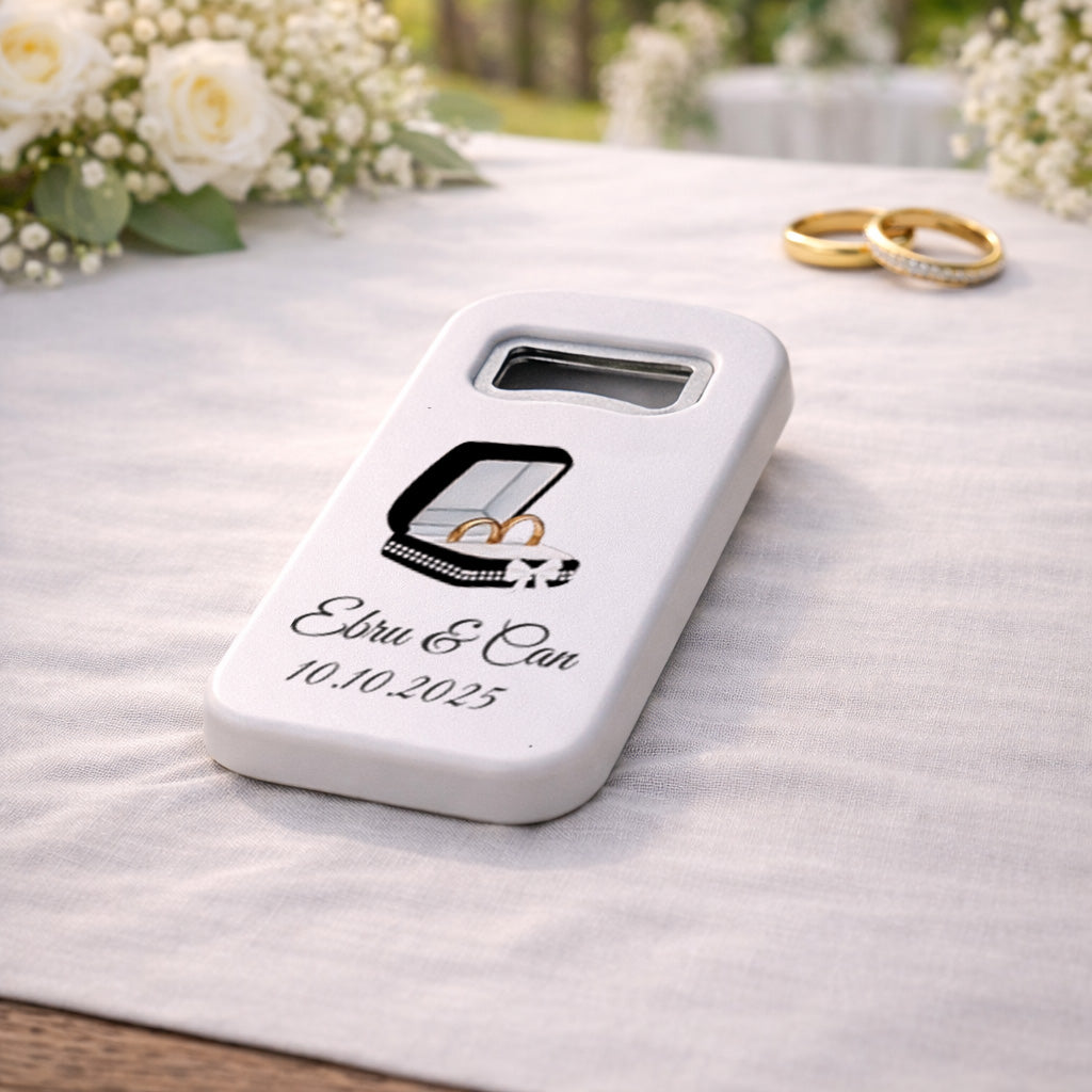 Yüzük Kutulu Düğün Magnet Açacak | Romantik Kişiye Özel Tasarım