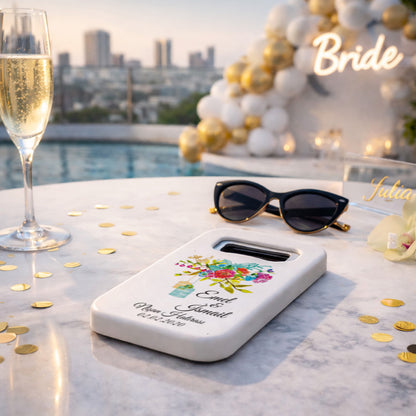 Bohem Çiçekli Nişan Magnet Açacak | Fener Detaylı Kişiye Özel Tasarım