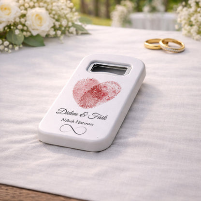 Parmak İzi Kalp Nikah Magnet Açacak | Özel ve Anlamlı Tasarım