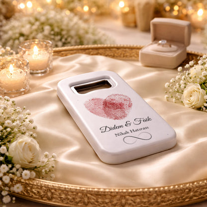 Parmak İzi Kalp Nikah Magnet Açacak | Özel ve Anlamlı Tasarım