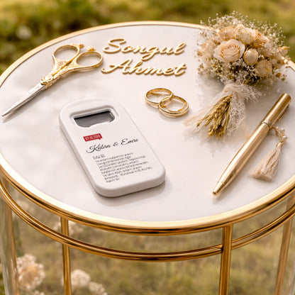 Ayetli Nişan Magnet Açacak | Kişiye Özel Anlamlı Nikah Hatırası