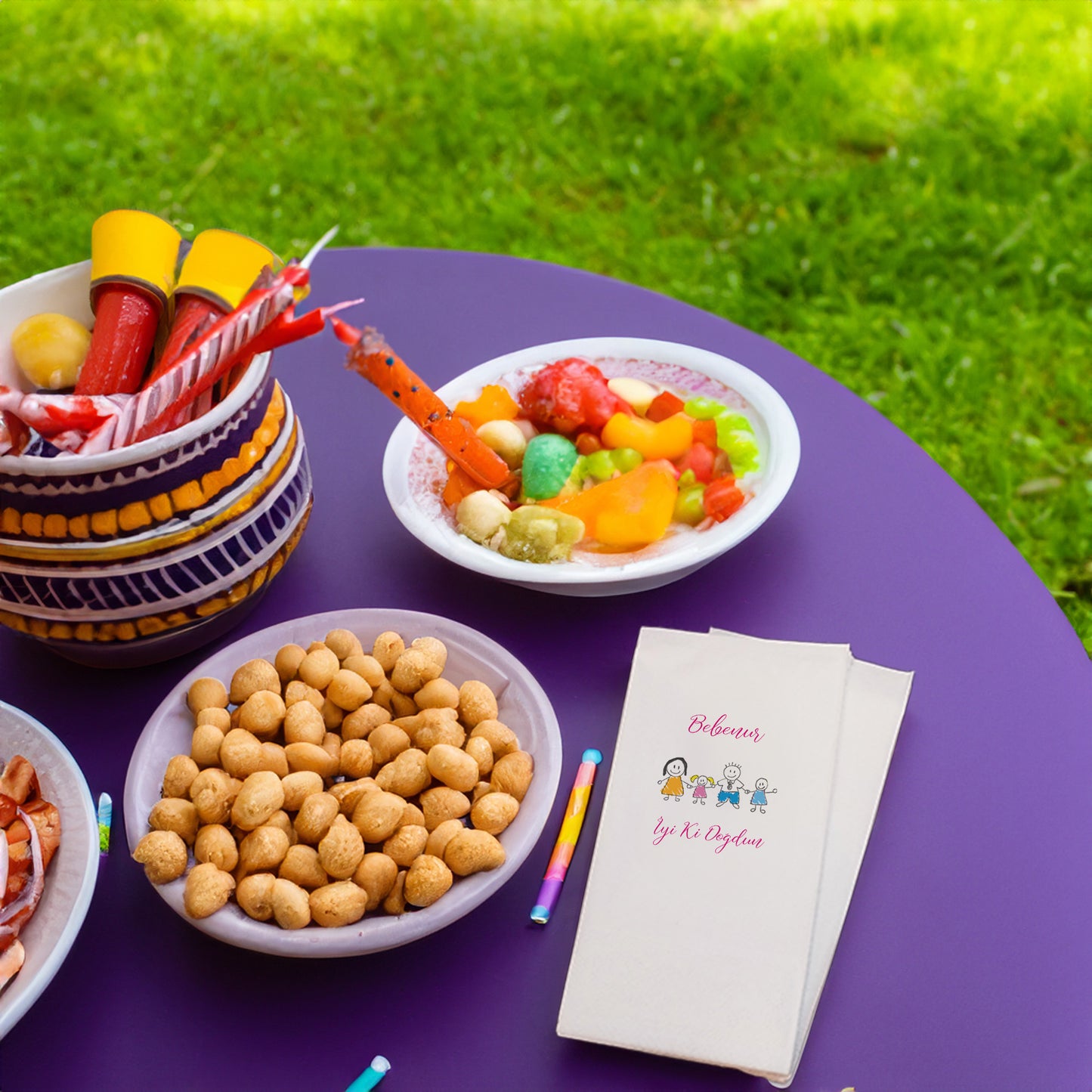"Aile Temalı" Baskılı Peçeteler - AyDesign.com.tr