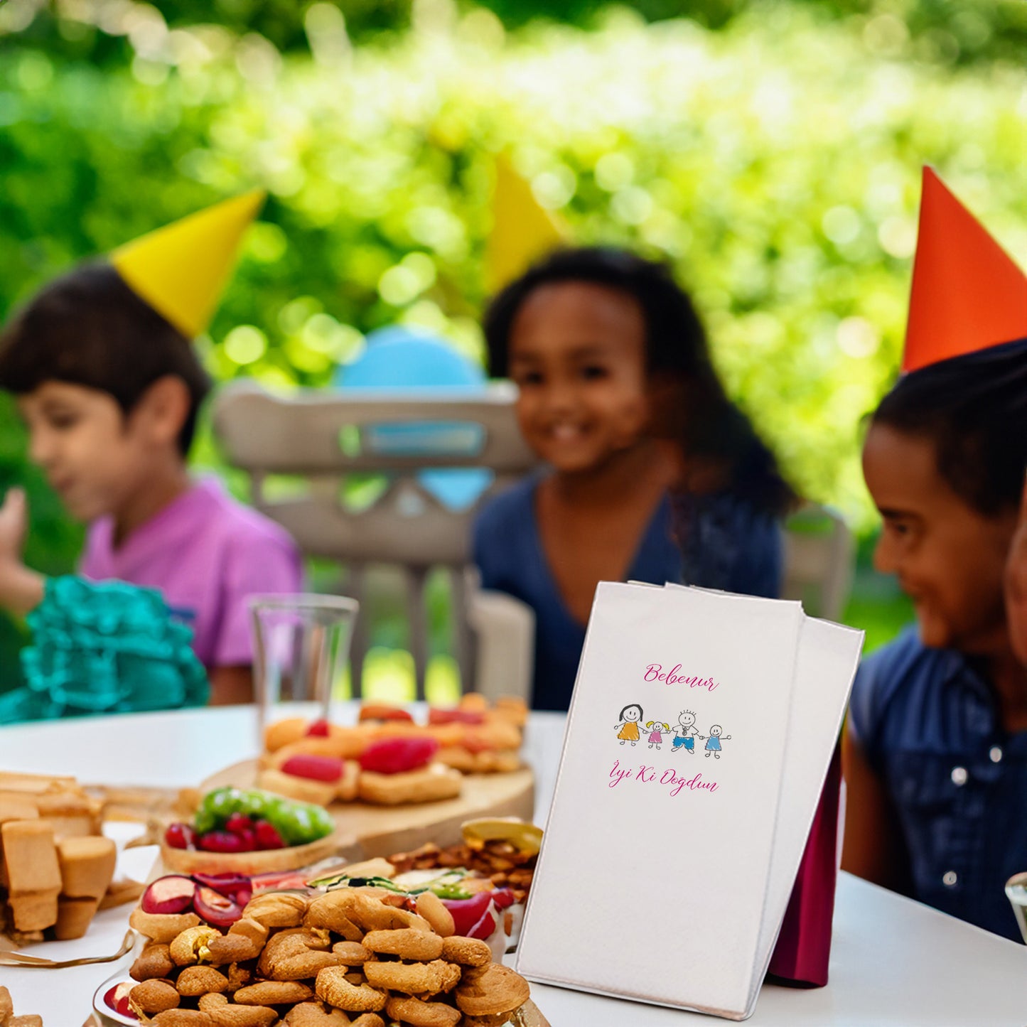"Aile Temalı" Baskılı Peçeteler - AyDesign.com.tr