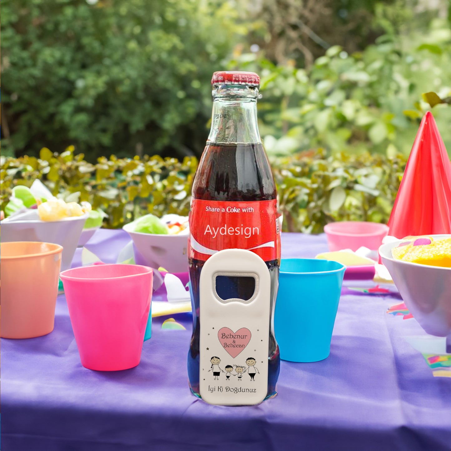 Pembe Kalp ve Aile Temalı Plastik Açacak Magnet | Doğumgünü, Babyshower, Diş Buğdayı ve Sünnet Organizasyonlarınızın Unutulmaz Hatırası!