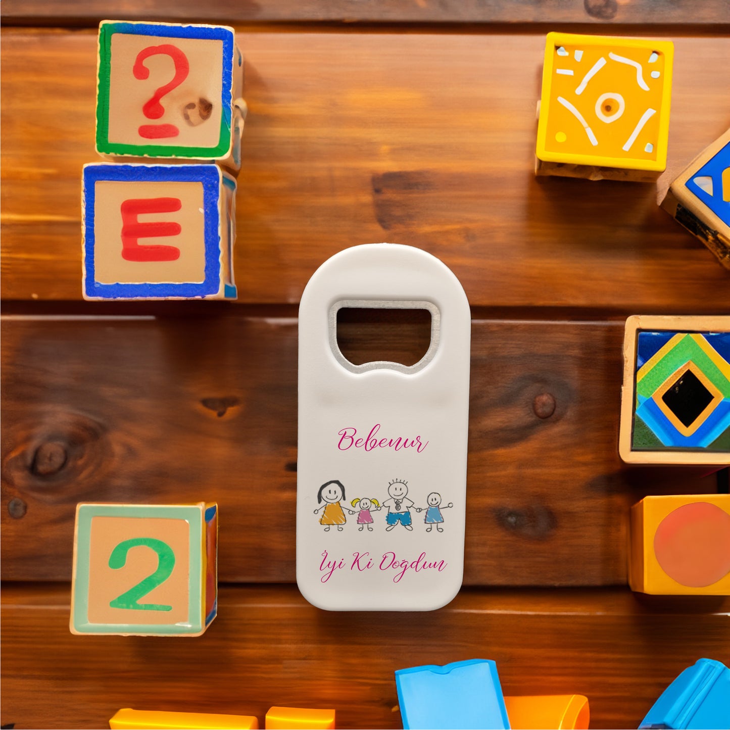 Aile Temalı Plastik Açacak Magnet | Doğumgünü, Babyshower, Diş Buğdayı ve Sünnet Organizasyonlarınızın Unutulmaz Hatırası!