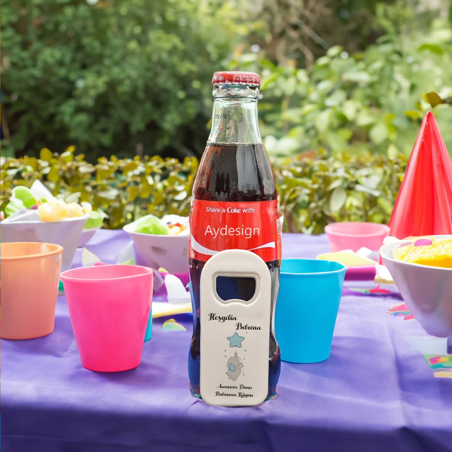 Açık Mavi Yıldız ve Fil Temalı Plastik Açacak Magnet | Doğumgünü, Babyshower, Diş Buğdayı ve Sünnet Organizasyonlarınızın Unutulmaz Hatırası!