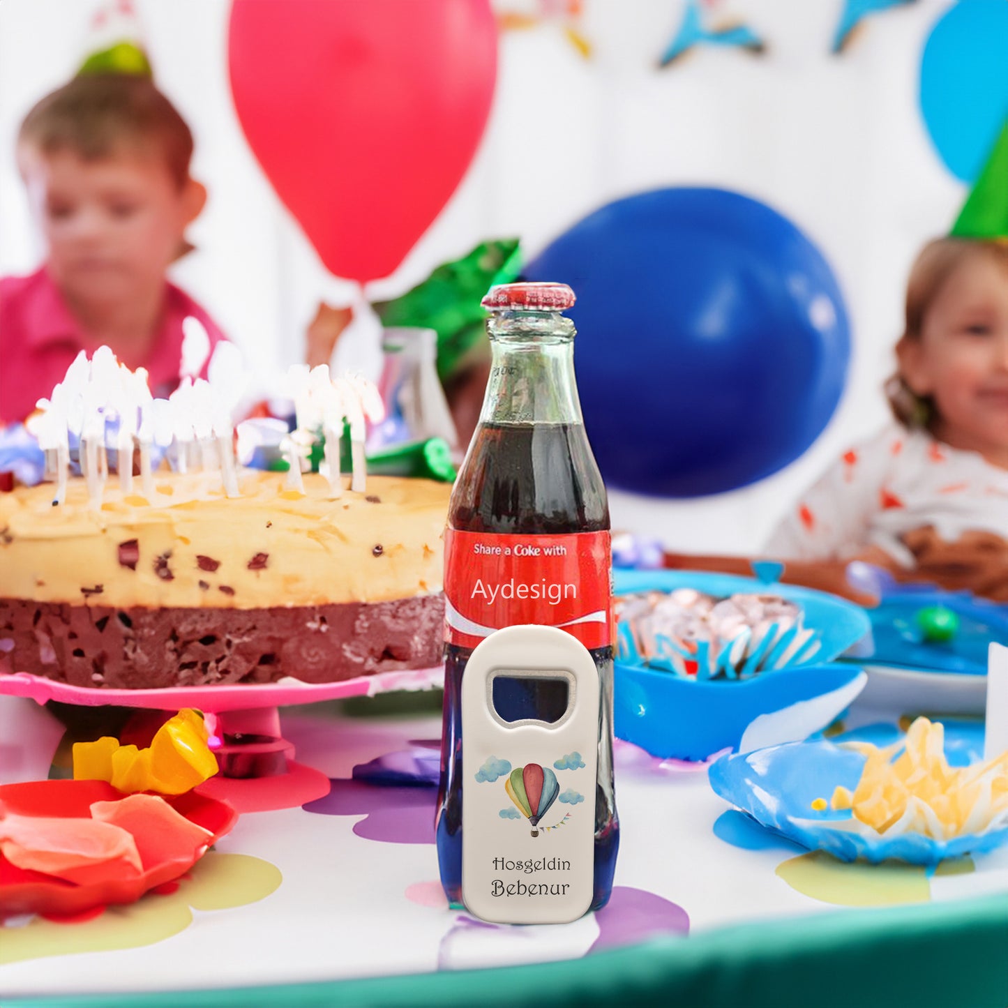 Renkli Balon Temalı Plastik Açacak Magnet | Doğumgünü, Babyshower, Diş Buğdayı ve Sünnet Organizasyonlarınızın Unutulmaz Hatırası!