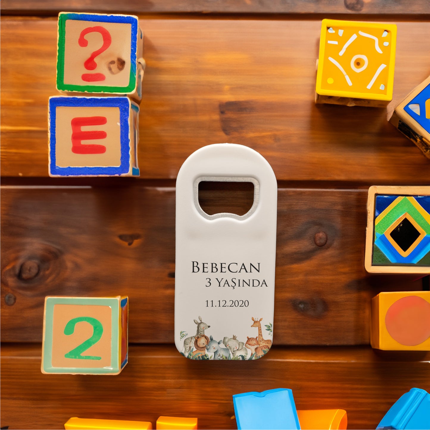 Safari Temalı Plastik Açacak Magnet | Doğumgünü, Babyshower, Diş Buğdayı ve Sünnet Organizasyonlarınızın Unutulmaz Hatırası!